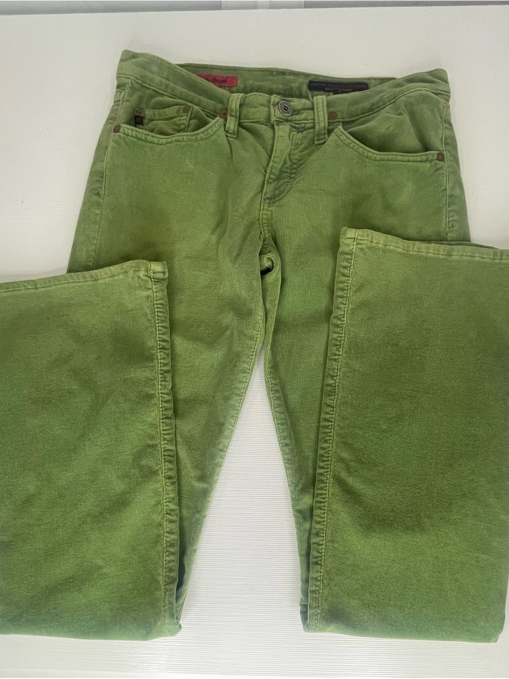 AG The Angel Green Corduroy Boot Cut Pants